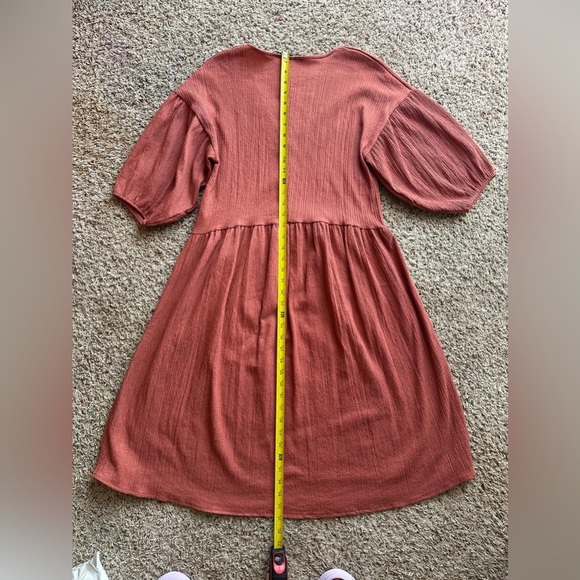 NWT Zara Textured Weave Dress Dusty Rose Size S - Picture 4 of 10